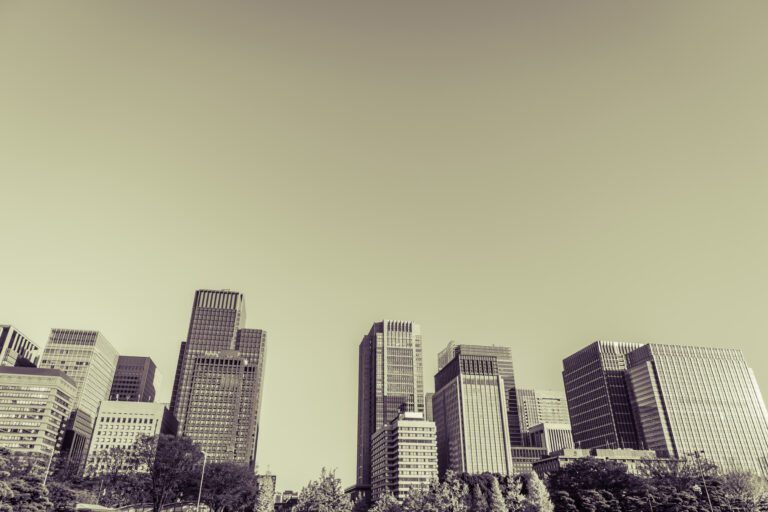 tokyo, japan cityscape ( filtered image processed vintage effect